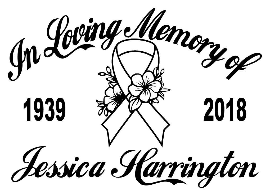 In Loving Memory Decal Cancer Ribbon Flowers Floral Car Vinyl Sticker Custom