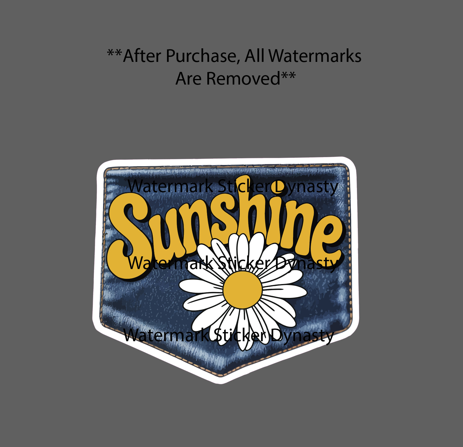 Pocket Full of Sunshine Sticker Waterproof Decal Sunflower Jeans Quote Gift NEW