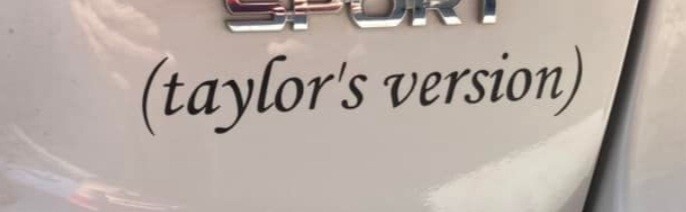 Taylor's Version Taylor Swift Computer/Car/Cup Vinyl Decal 1×6