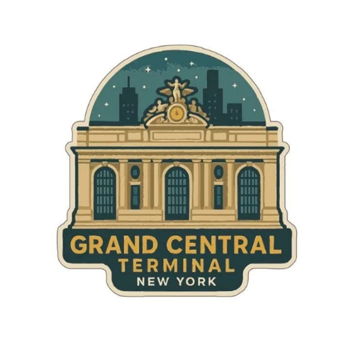 Grand Central Terminal New York Iron On Heat Transfer Vinyl HTV Die-Cut Symbolic