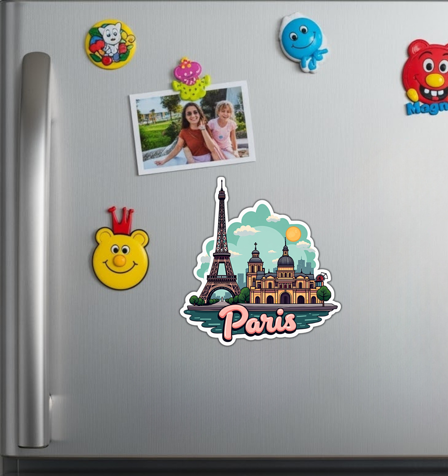 Paris France Fridge Magnet or Laptop Sticker