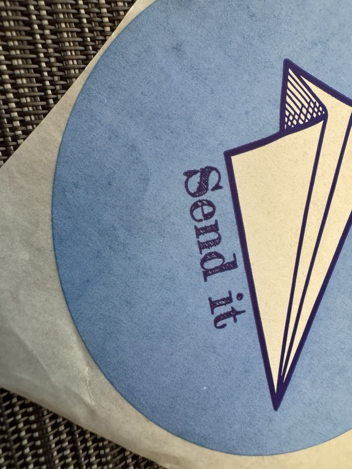 Send It STICKER Decal Pop Culture Skateboard Surfing Clothing Paper Airplane