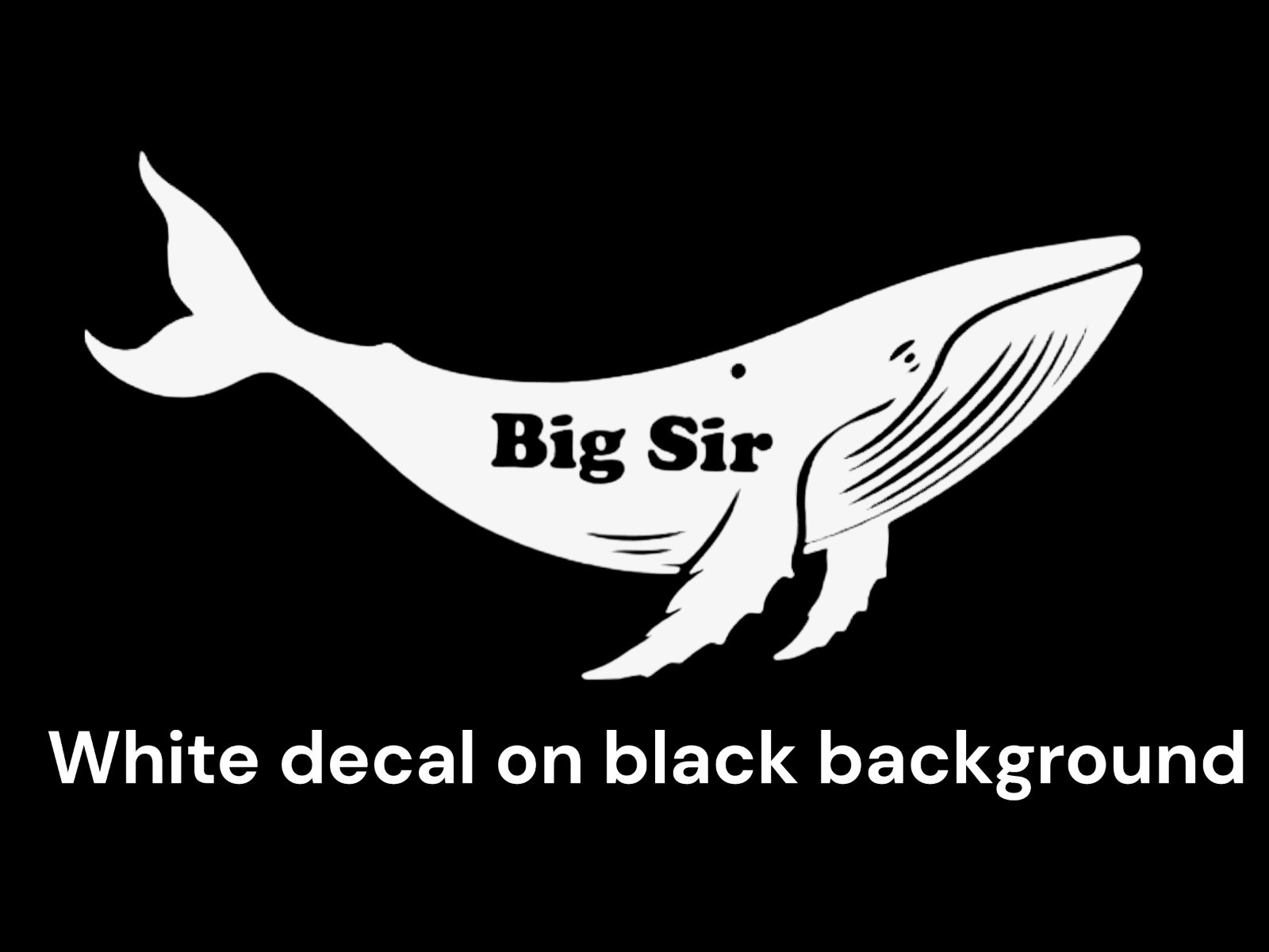 Humpback Whale Big Sir Decal for car Windows Laptops most Smooth Surfaces