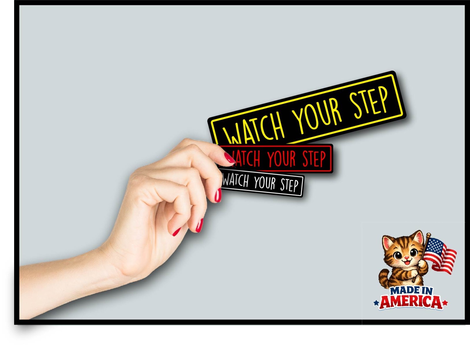 Watch Your Step Decal Sticker Warning Public Safety Shop Stairs Caution No Trip