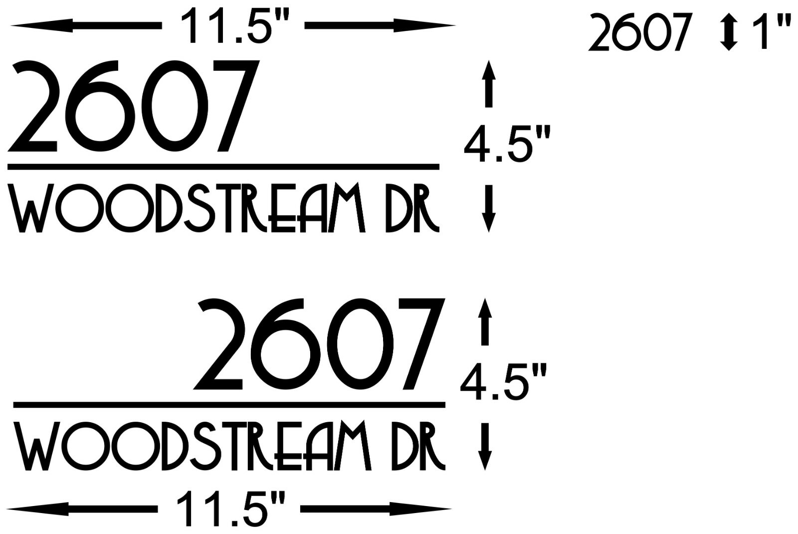 3-pack Mailbox Numbers and Address Vinyl Decals – Street Home – Die Cut COPA