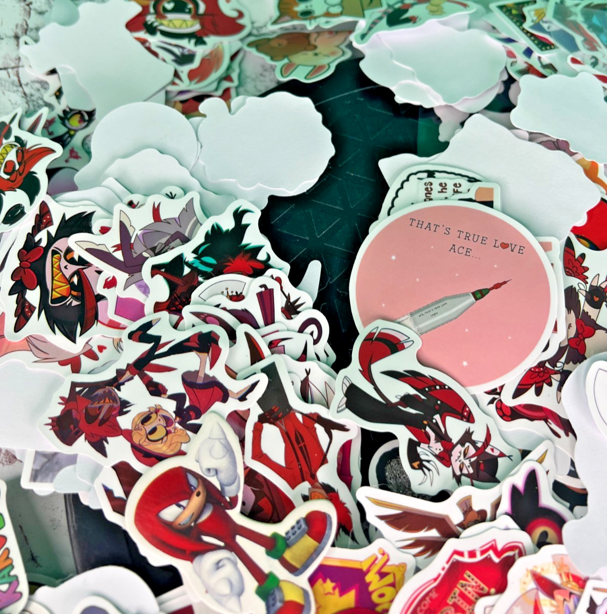Bulk Vinyl Sticker Lot Mixed Variety Hazbin Hotel Animals Pop Culture Decals