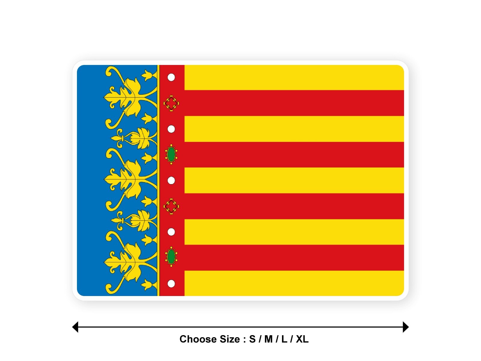 Sticker flag SPAIN VALENCIA spanish autonomous community decal
