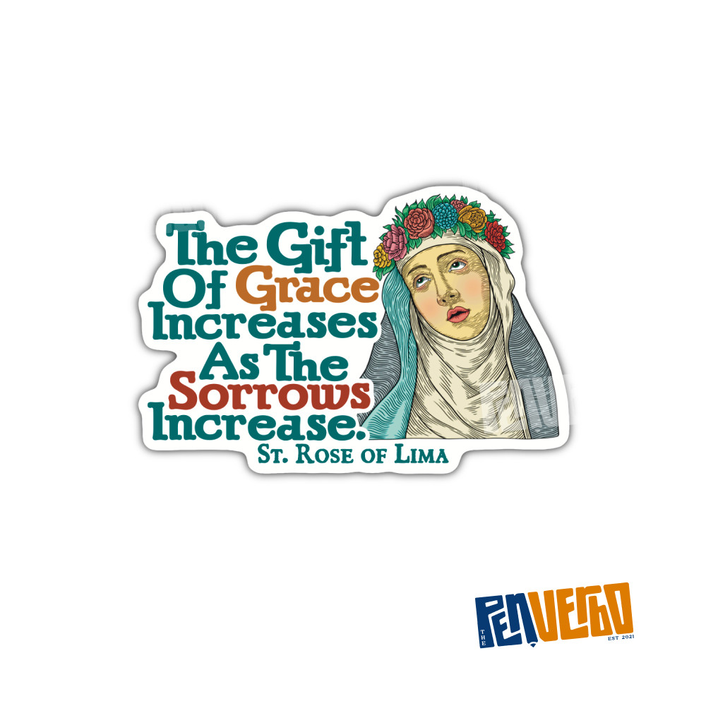 St. Rose of Lima Sticker 2pcs | Saint Sticker | Religious Gifts | SQ407