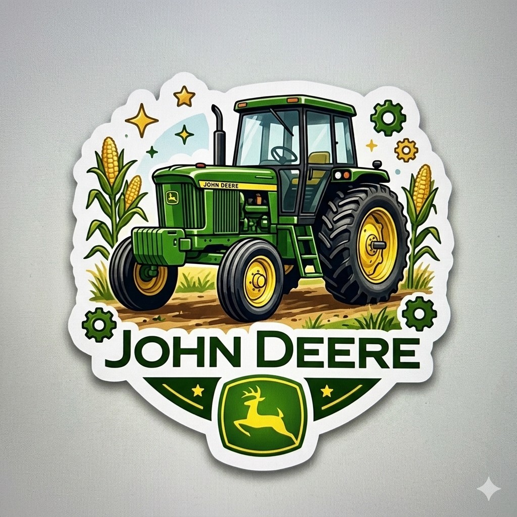 John Deere Sticker Decal Phone Laptop