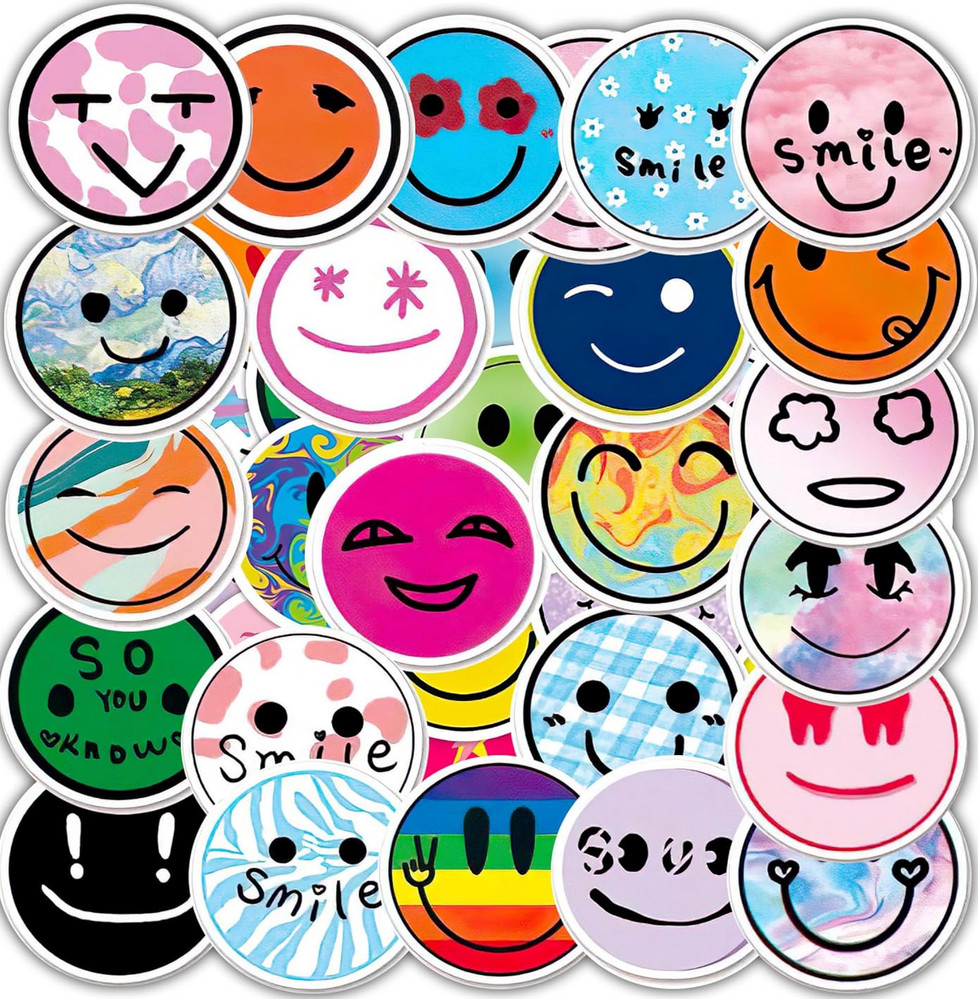 🙂 LOT OF 10 PCS random SMILES faces SMILEY smiling SMILE happy round face =)