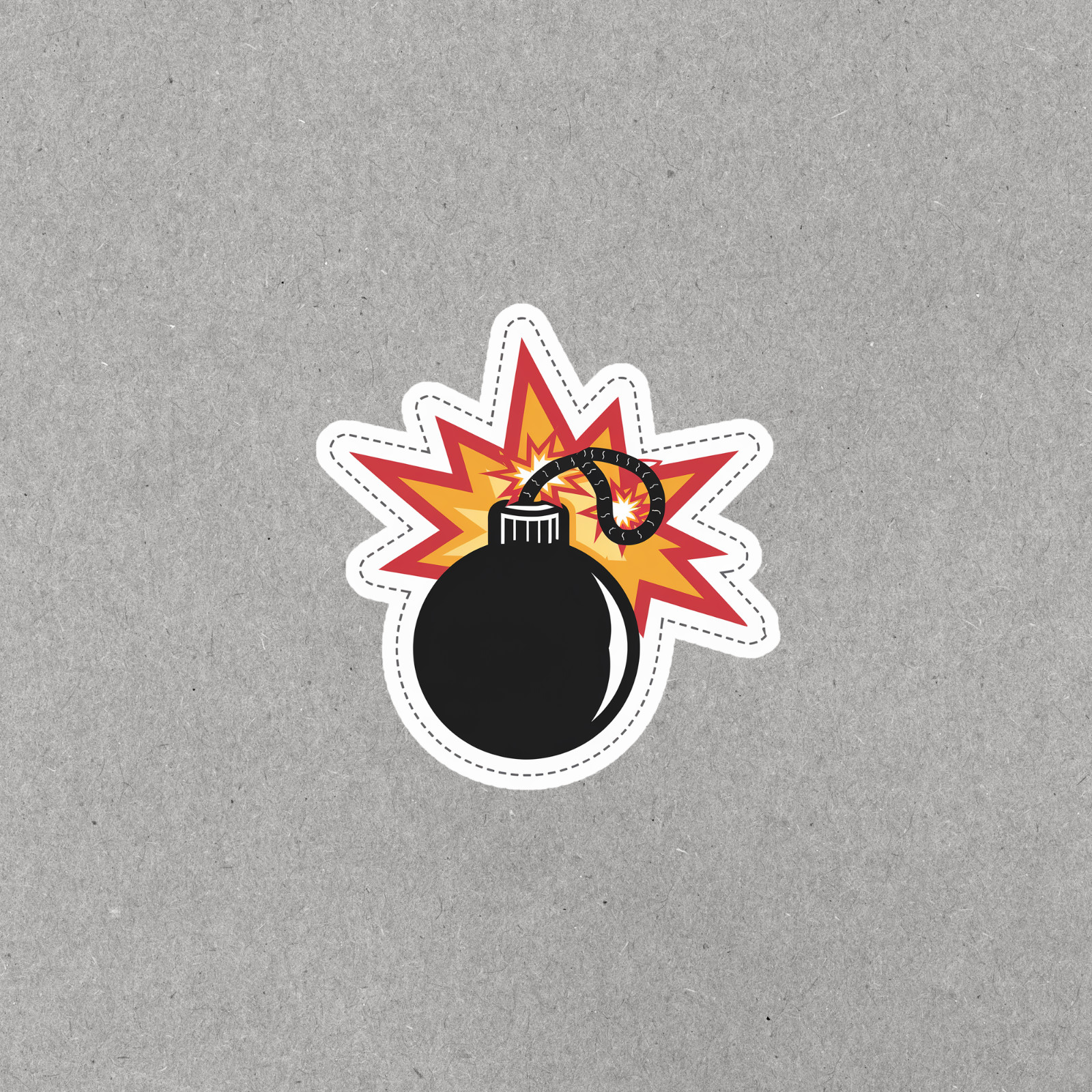 Bomb Explosion Sticker, Pop Art Comic Style Decal for Laptops, Cars #5770
