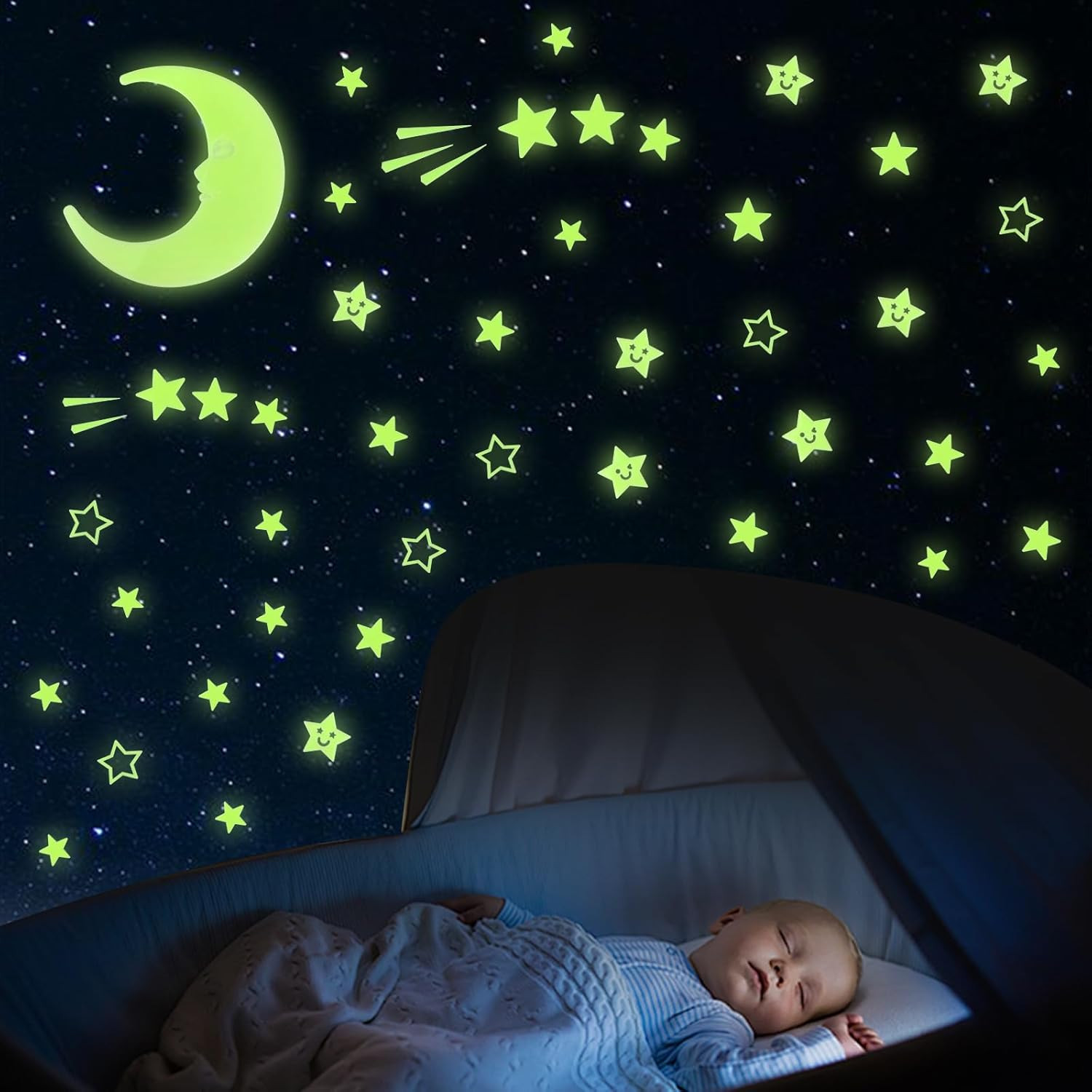 Valentines Day Gifts for Kids Stars – Glow in the Dark Stars Stickers for Ceilin