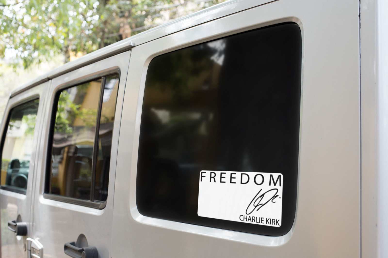 2-PACK FREEDOM VINYL DECAL STICKER – WEATHERPROOF – CHARLIE KIRK PATRIOTISM USA