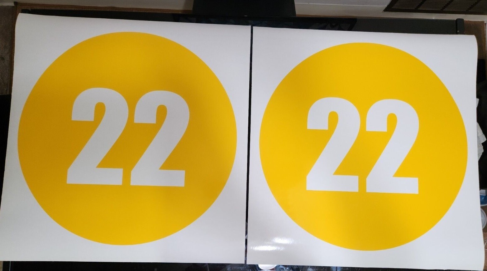 2 pack Racing Car numbers circle door custom number rally sport die-cut decal V2