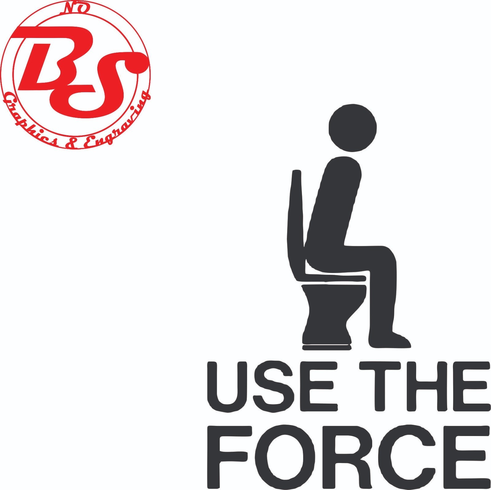 6" Use The Force Decal Offensive Funny Toilet Rude Star Wars Poo Humor Meme noBS