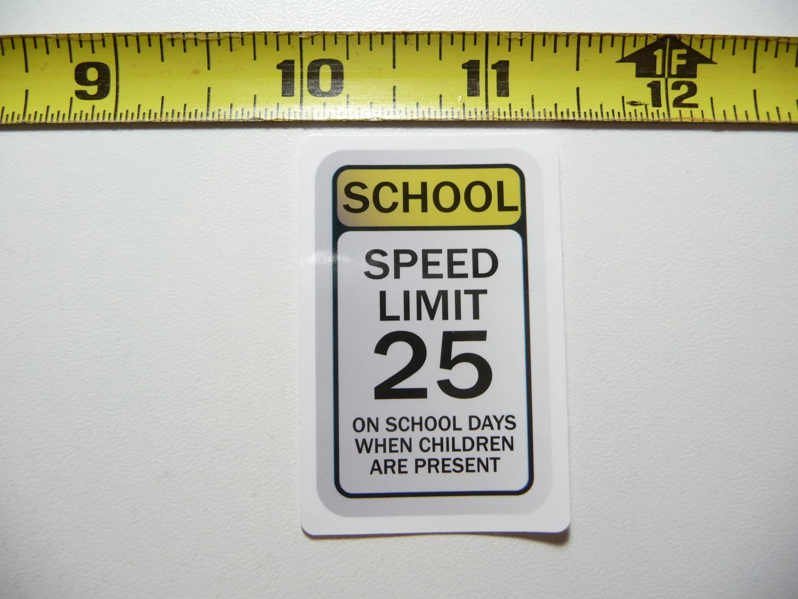 SCHOOL SPEED LIMIT 25 DAYS CHILDREN SMALL STICKER DECAL BUSINESS POLICY DOOR