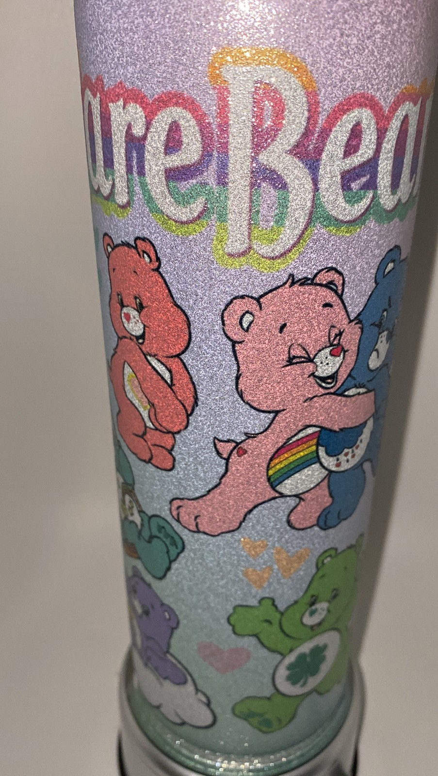 Care Bears GLITTER retro 20 oz tumbler inspired Nostalgic 80s HOT or COLD