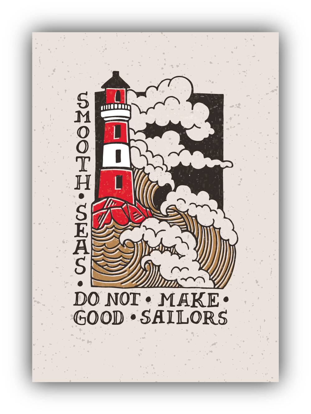 Smooth Seas Do Not Make Good Sailors Vinyl Sticker Car Bumper Decal