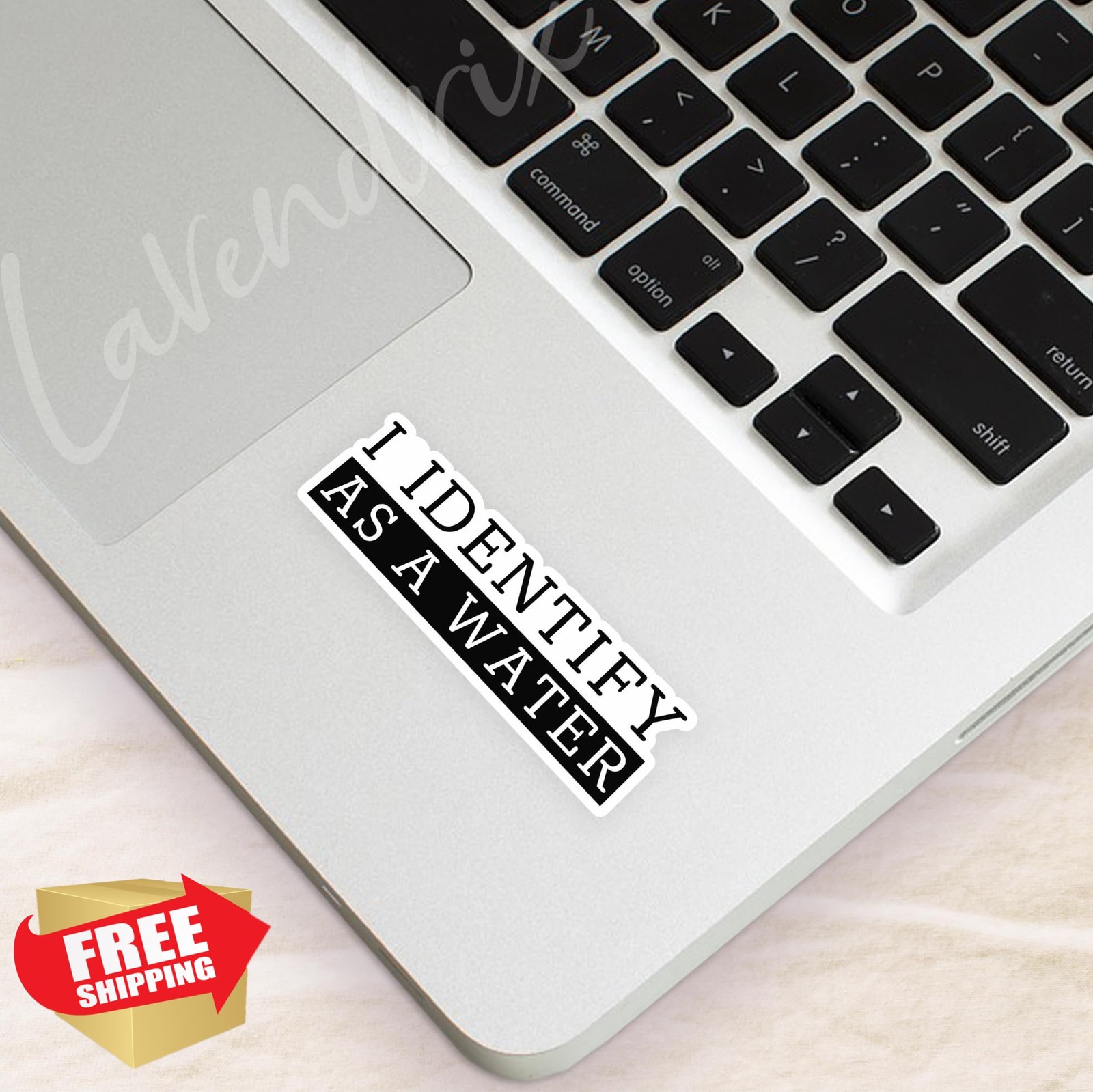 (3pcs) I Identify As A Water Sticker 3×1 Vinyl Decals Tumbler Laptop