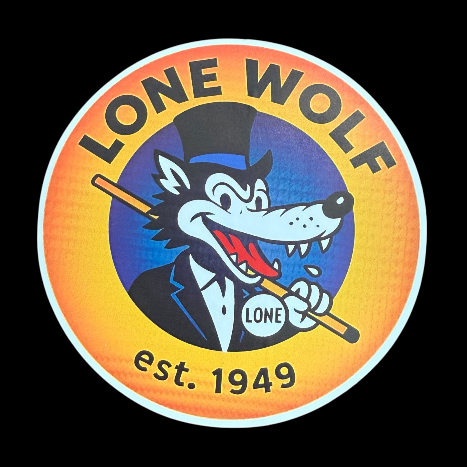 Lone Wolf Sticker Vinyl Decal Vintage Style Motorcycle Bike Souvenir Biker