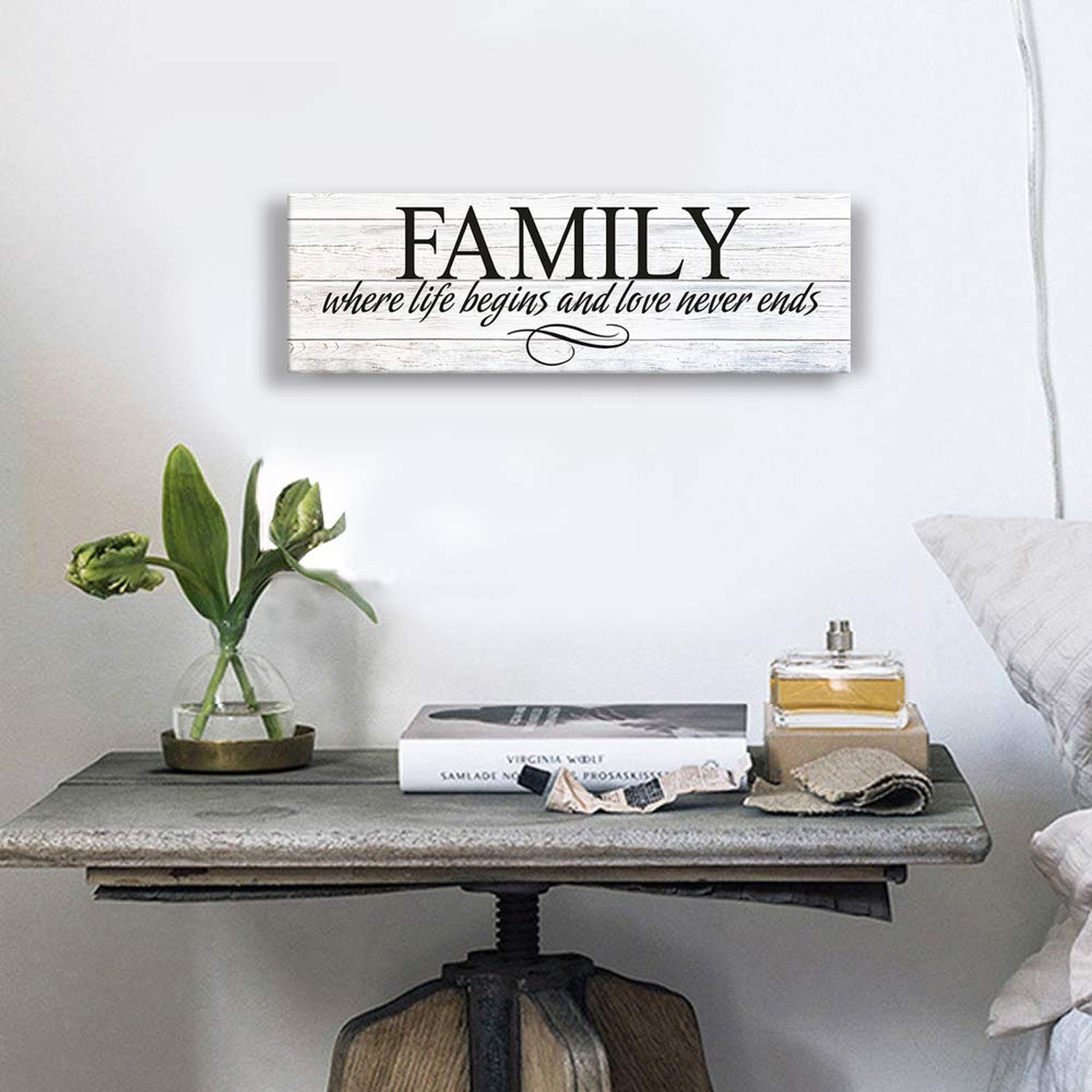 Kas Home Inspirational Quotes Motto Canvas Wall Art,Family Prints Signs Frame…