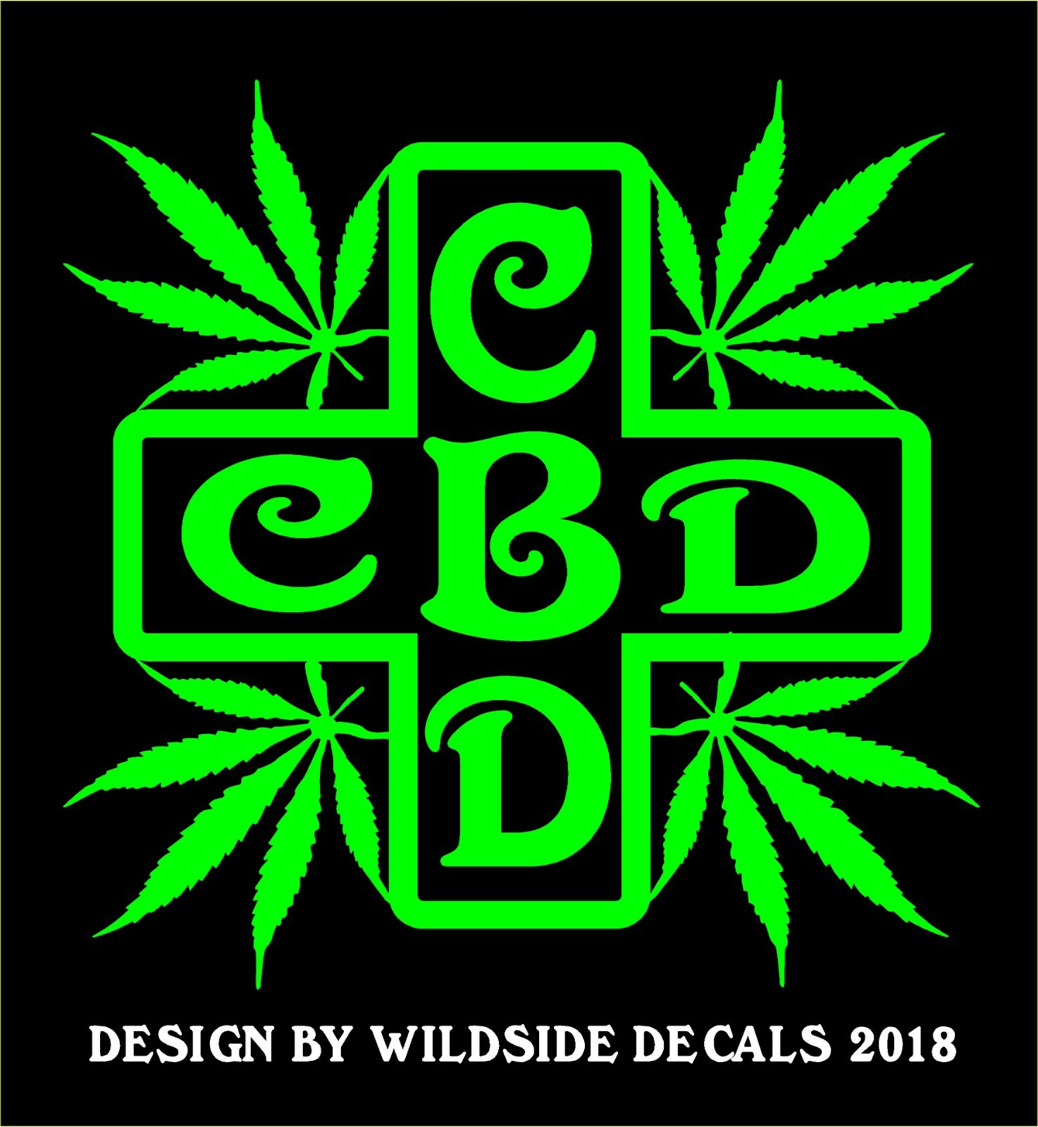 CBD Decal Medicinal Marijuana storefront vinyl car sticker cannabis medical