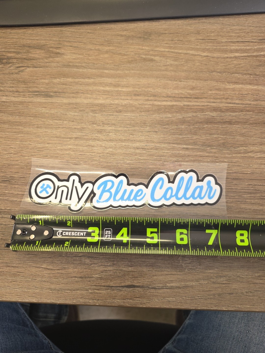 Funny Vehicle UV DTF Decal Sticker Waterproof Only Blue Collar Large