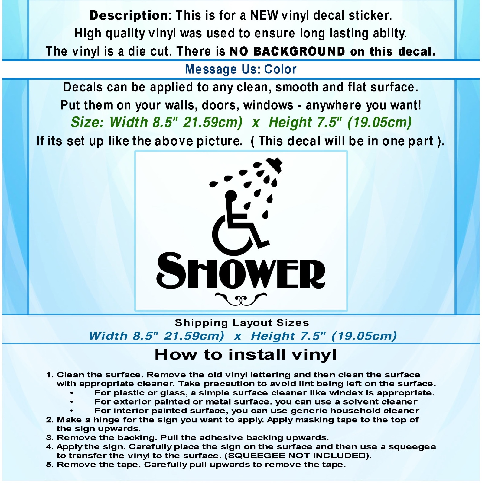 Wheelchair Restroom vinyl Sticker door Bathroom Sign Men Women Art Decal 136