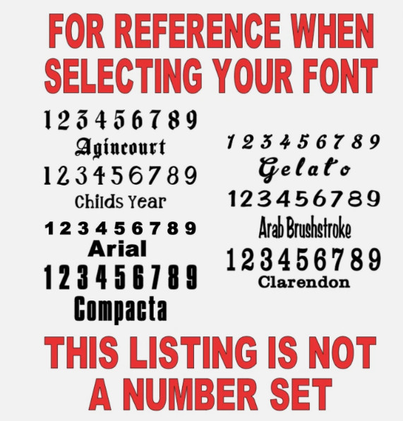 SET OF 2 Custom Mailbox Numbers Vinyl Decals / Stickers – Choose Size & Color