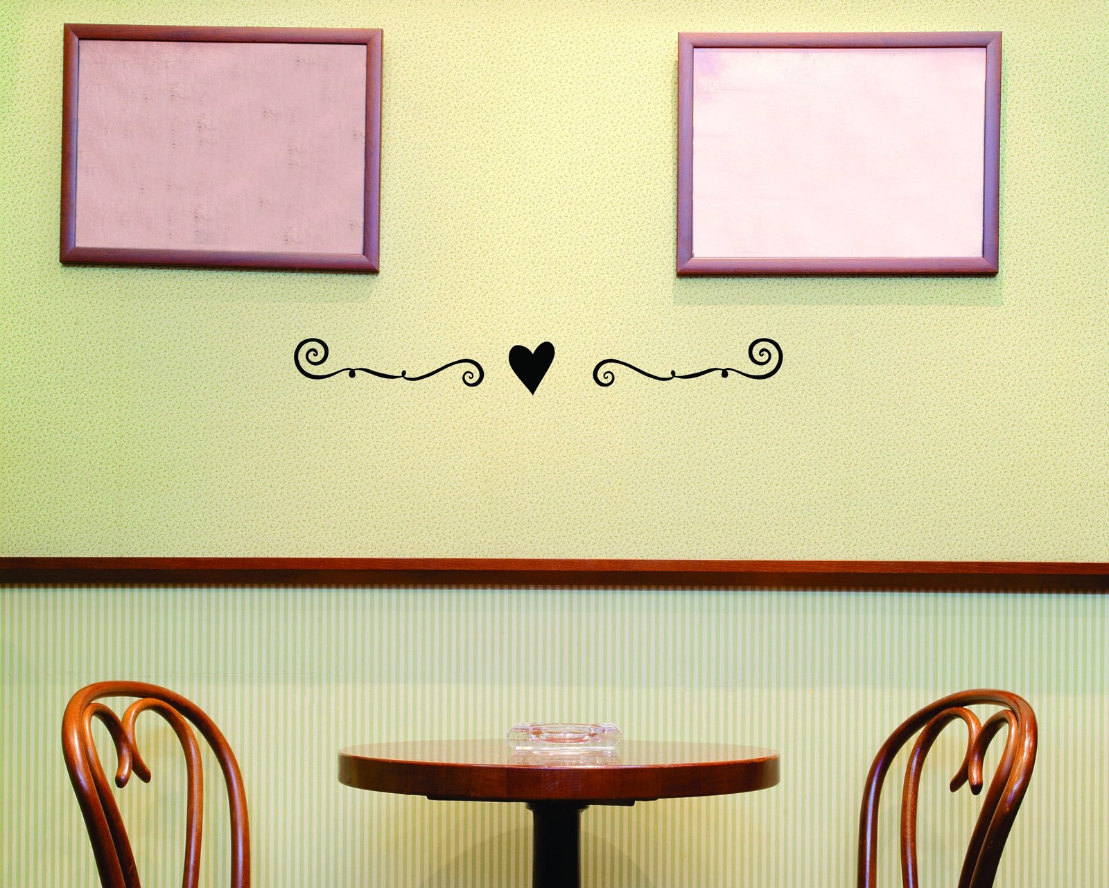 Walm1|#WDPM3641 Wall Decal Art, Swirl with Heart Design Home Decor Vinyl Stic…