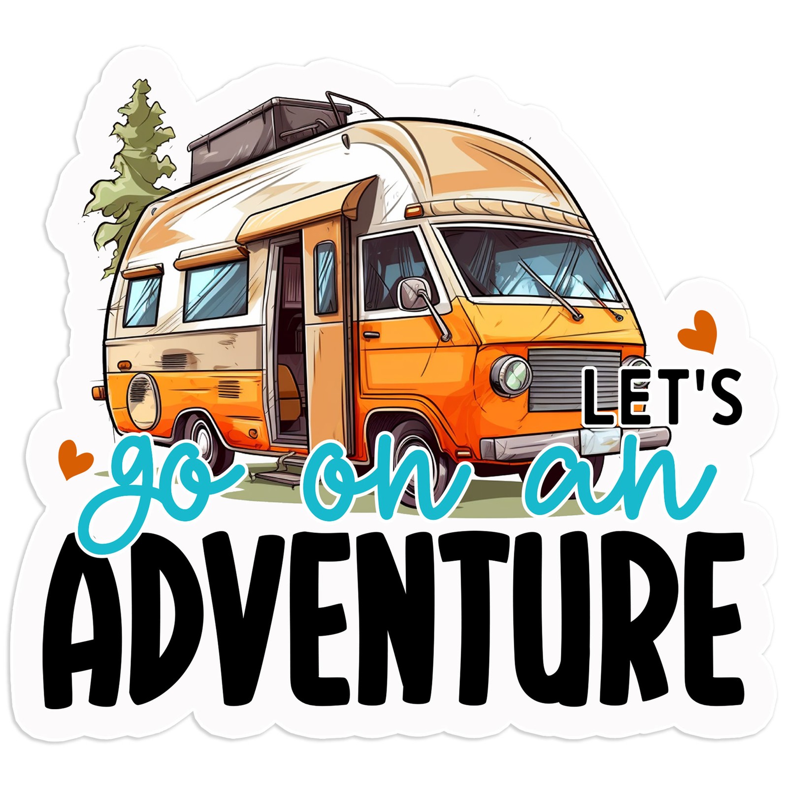 Lets Go On Adventure – Vinyl Decal Sticker – Car Window Laptop – #937