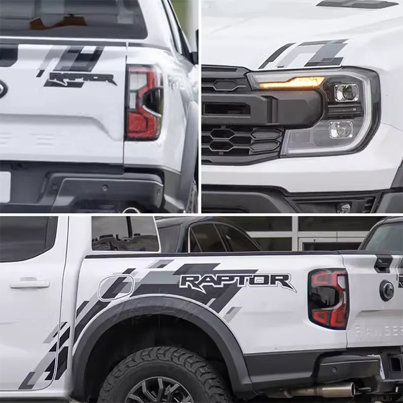 Aftermarket Blackout Bedside, Tailgate & Bumper Decal Kit for Ford Ranger (2022–
