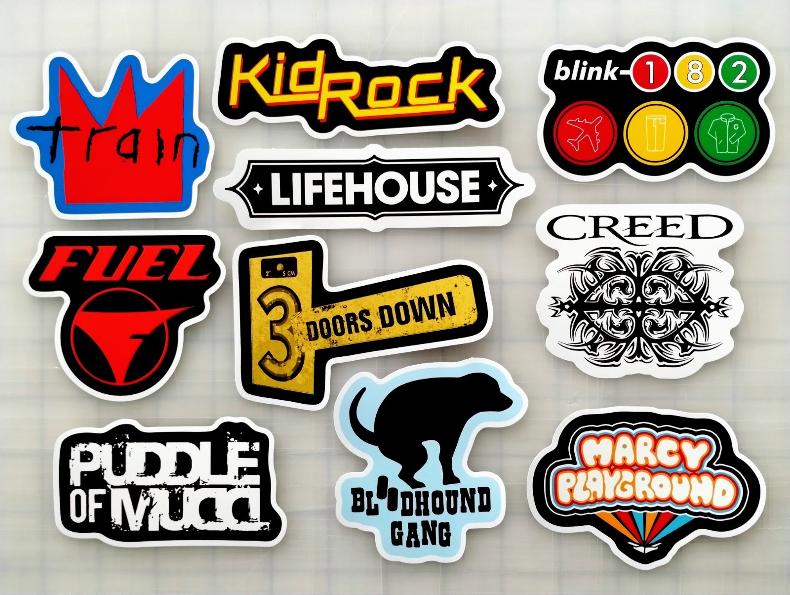Alternative 2k Rock Vinyl Sticker Lot (10 Stickers) SET 2 creed kid rock band