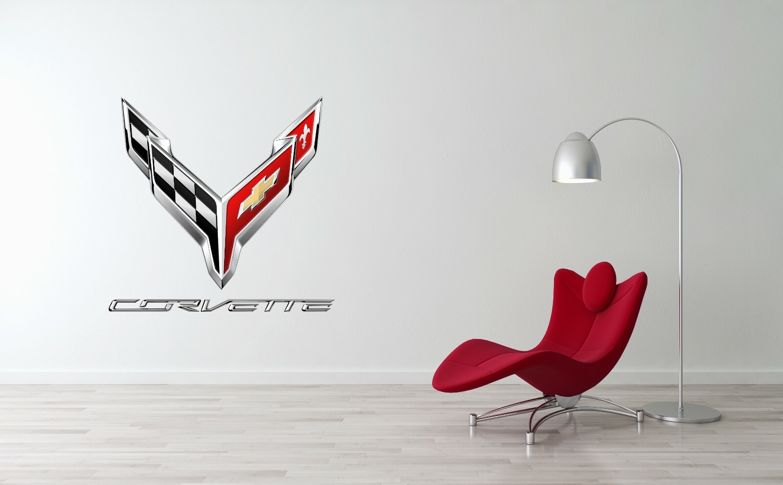 Chevrolet Chevy C8 Logo Wall Decal Sport Car Luxury Racing Vinyl Decor Sticker