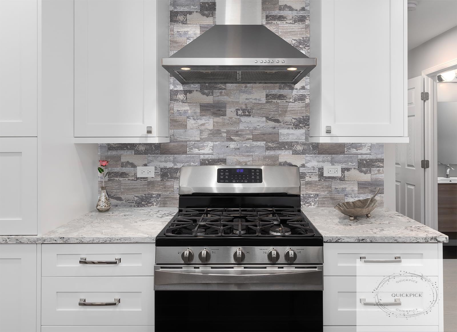 100 Pieces Peel and Stick Backsplash for Kitchen, 3" x 6" PVC Subway Tile Upgrad