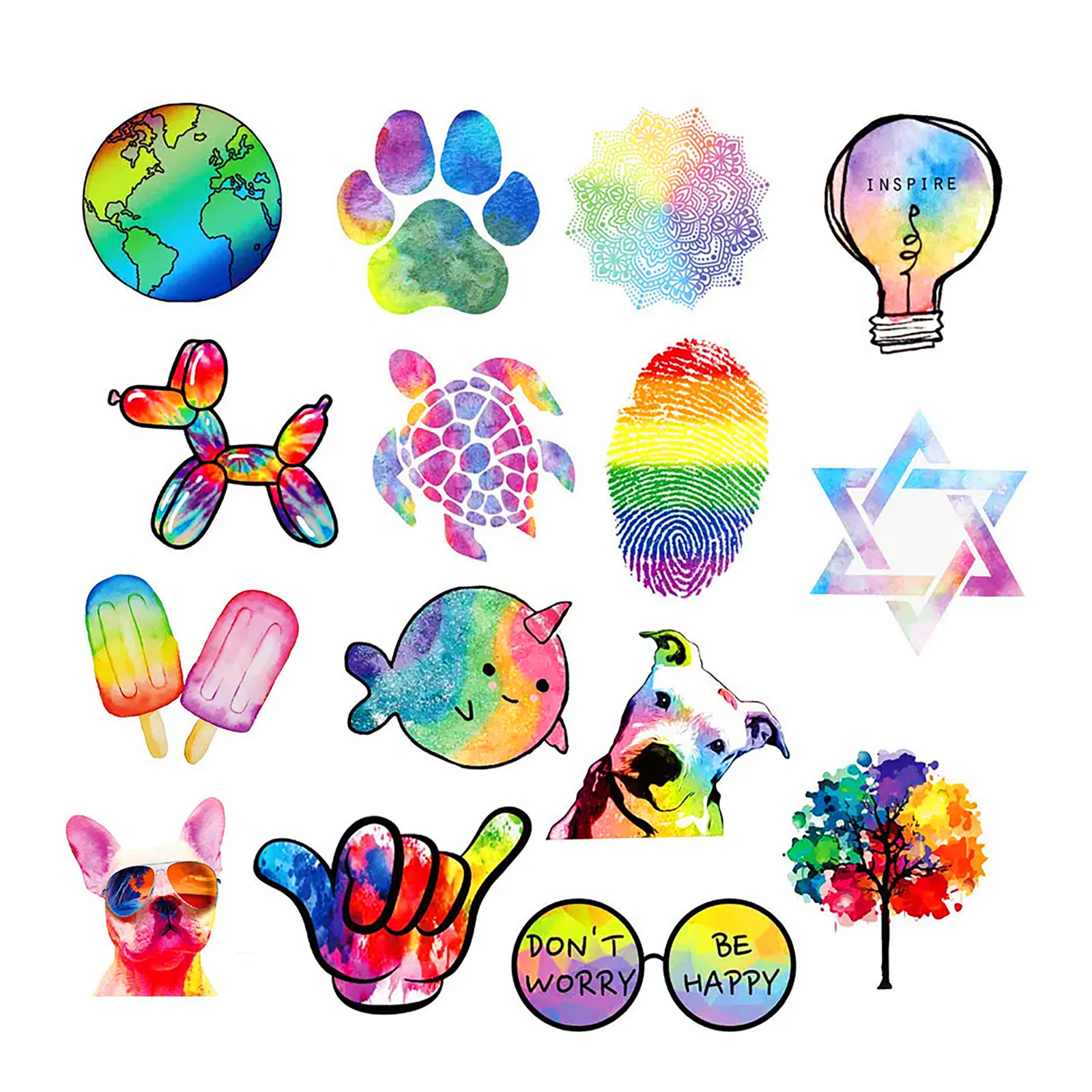 50 PCS Pride Month Sticker Pack Rainbow LGBT Queer Inclusive Stickers Gifts