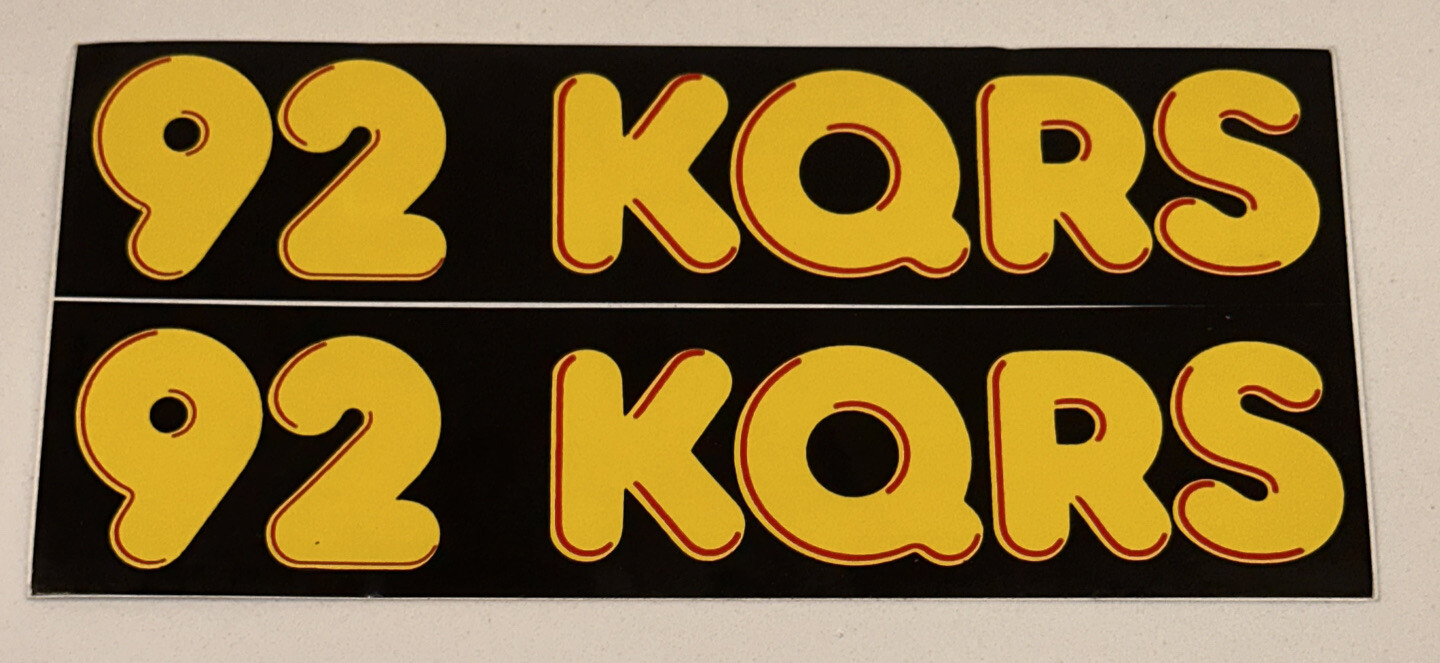 Minnesota KQRS 92 FM Radio Bumper Sticker Rock Roll Fantasy Garage Winner 1996