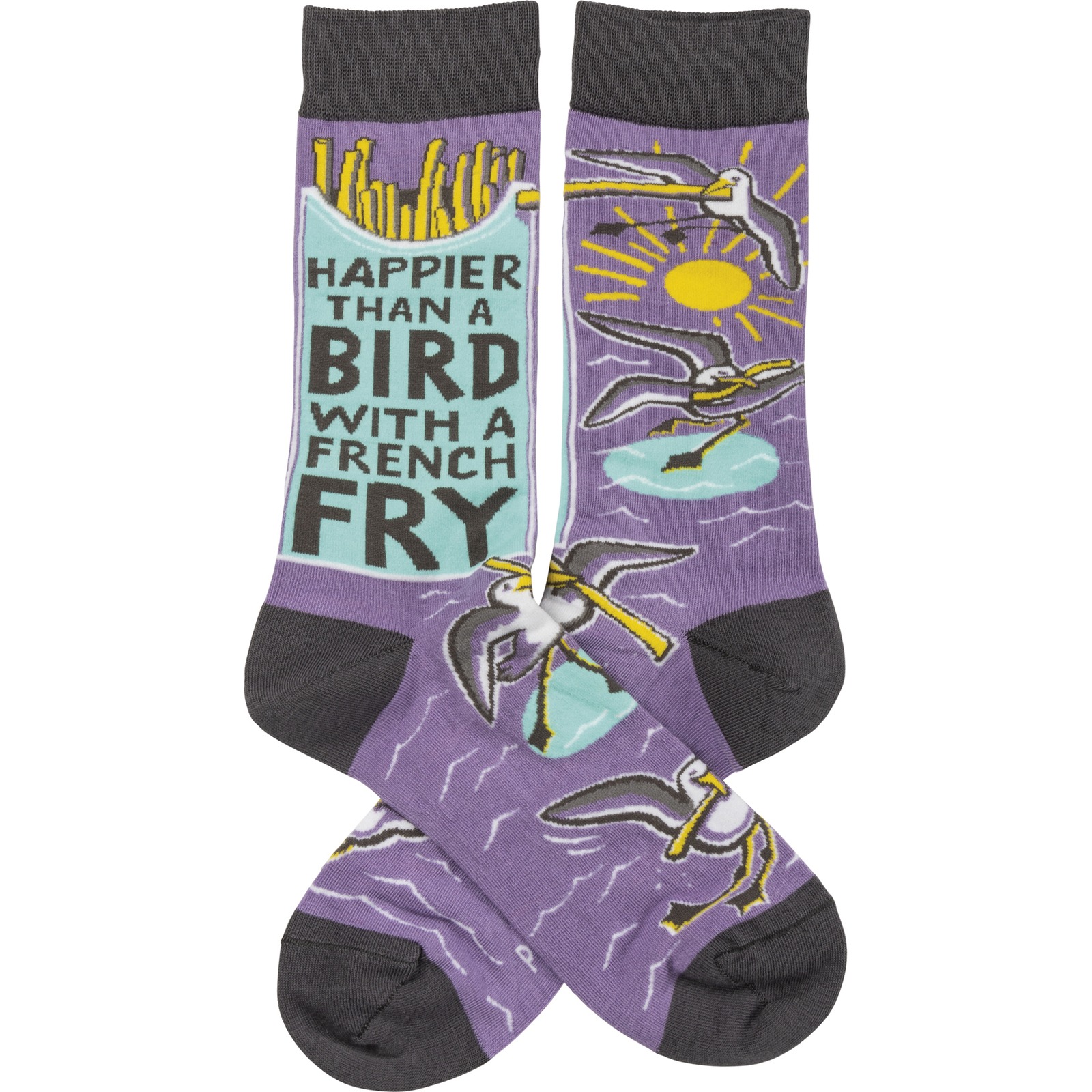 Unisex Primitives by Kathy Socks – Happier Than A Bird With A French Fry