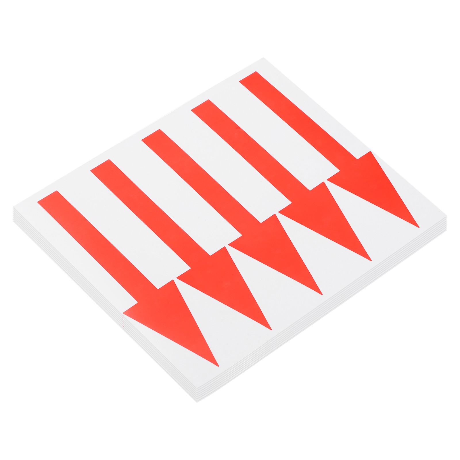 Arrow Sticker, (6×1.5 Inch, Red) (40 Pcs), Waterproof Arrow Sign Sticker