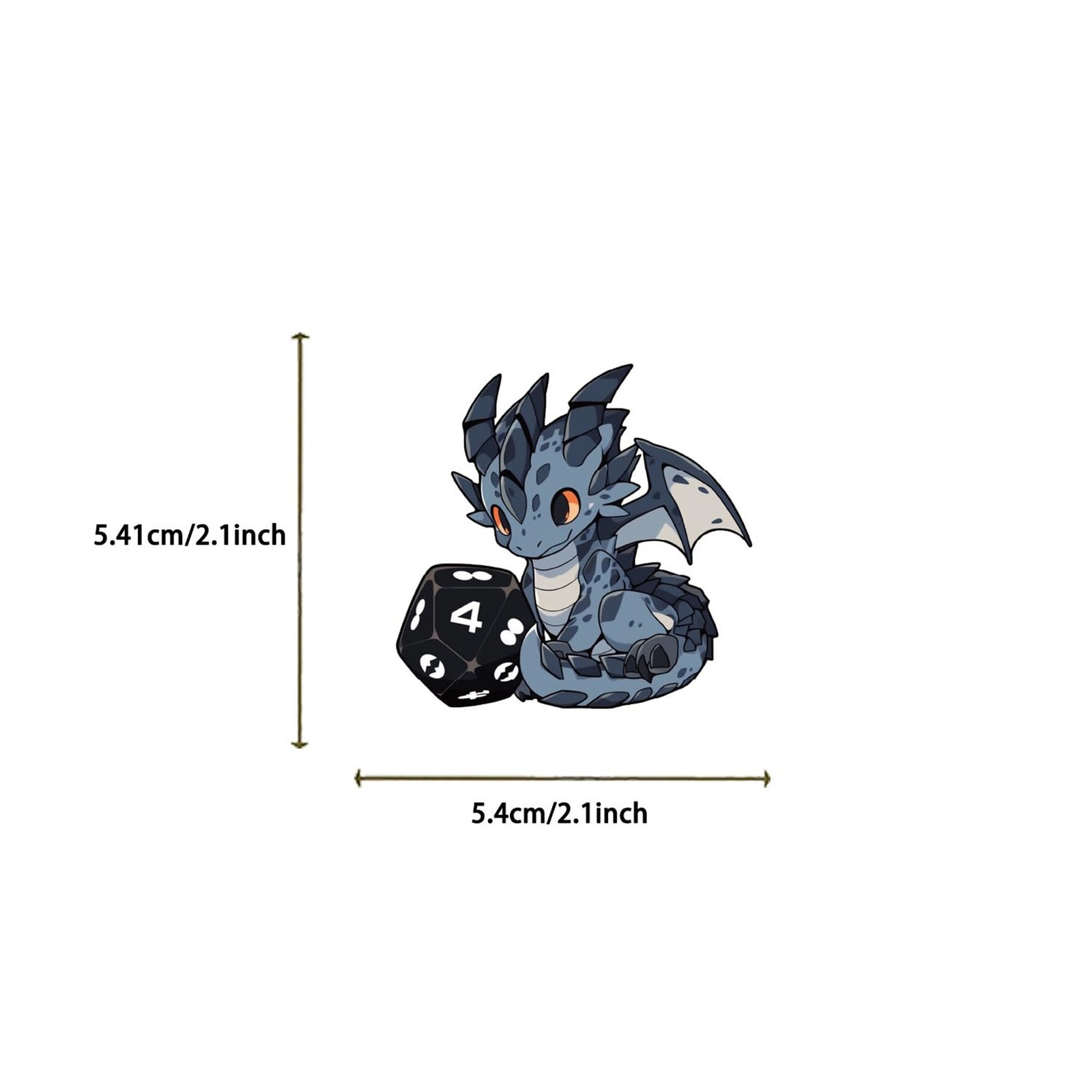 50Pcs Dragon Sticker, Cute Stickers for Kids Teens Adults, Vinyl Cartoon Animals
