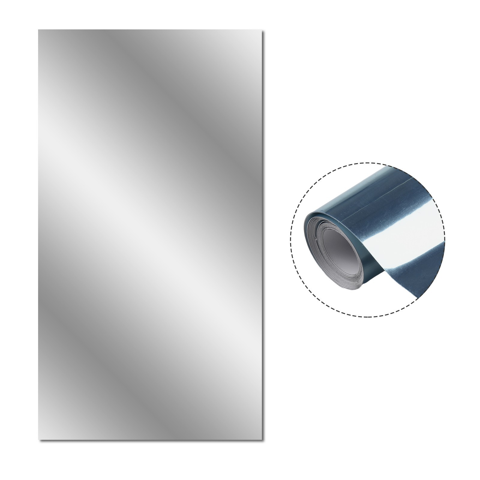 Mirror Wall Sticker Foil Wall Mirror Mirror Self-adhesive Waterproof 1 Pcs