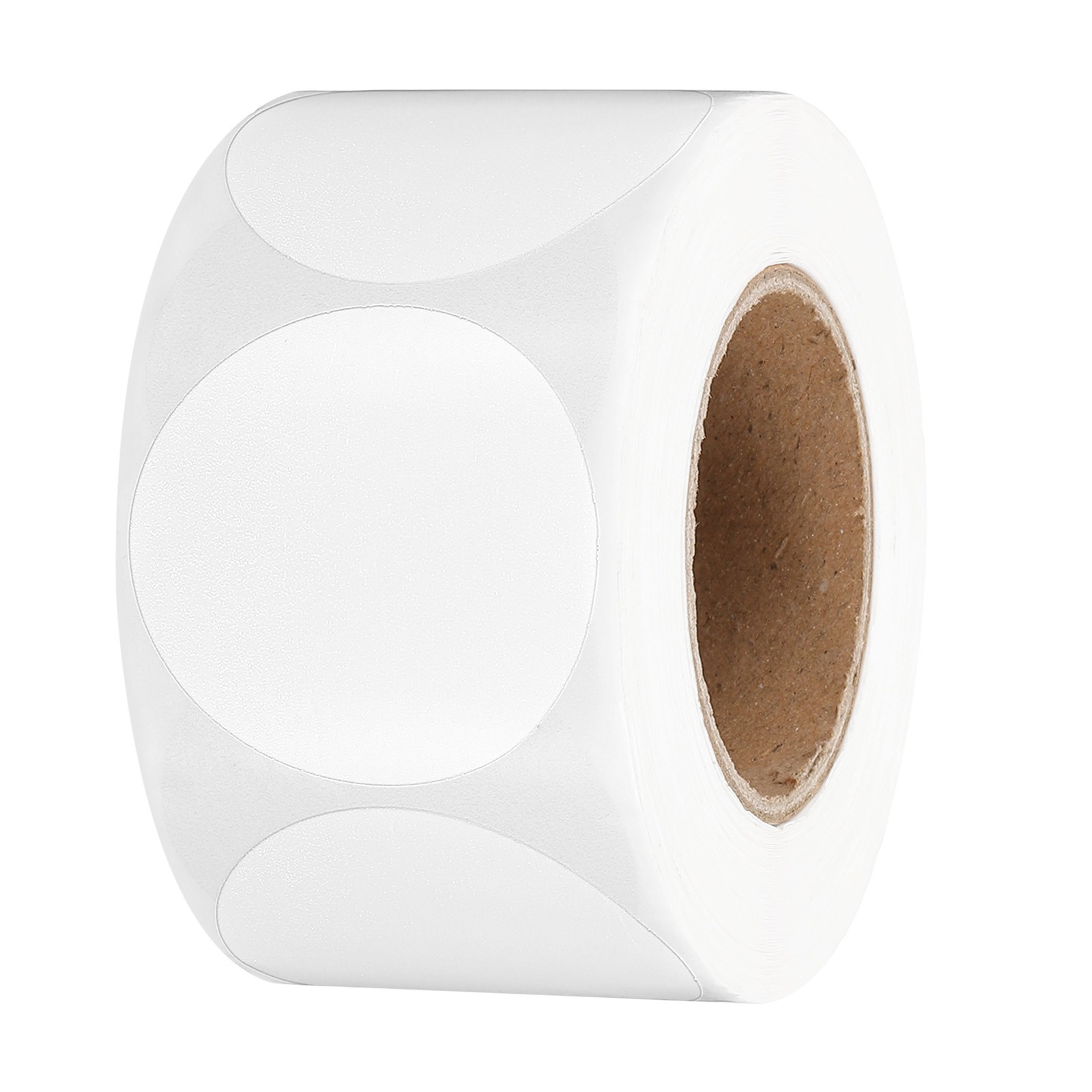 1.5 Inch Round Thermal Label Stickers for Business, White (500Pcs)