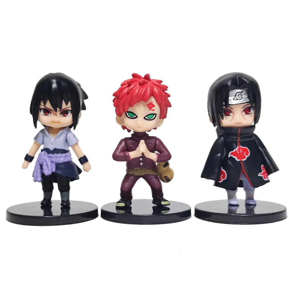 12 Pcs/Set Anime Naruto Kakashi Gaara PVC Action Figure Collectible Toy Gifts