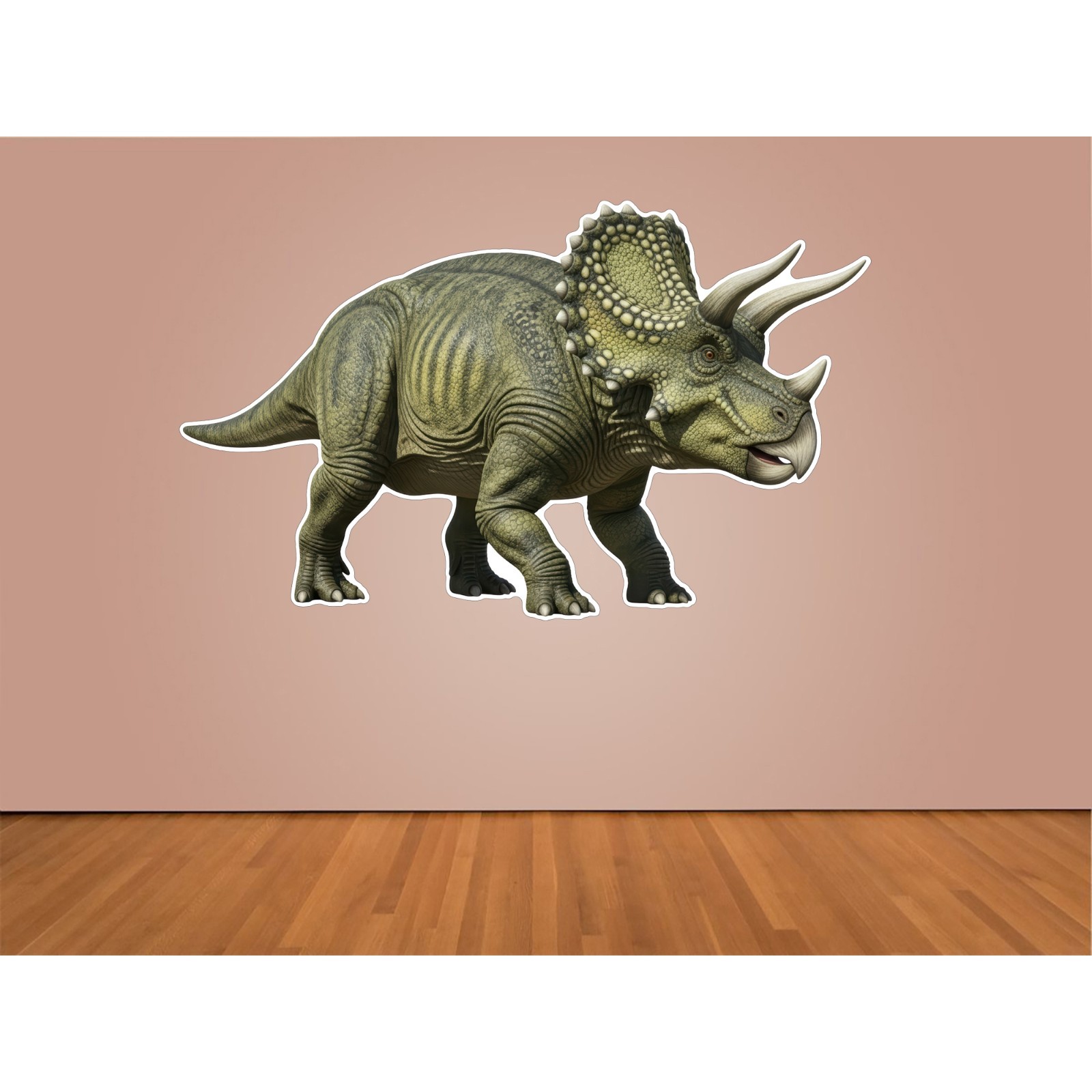 Triceratops Indoor Wall Vinyl Decal Sticker 5 – 84" Kids Room Decor Dinosaur