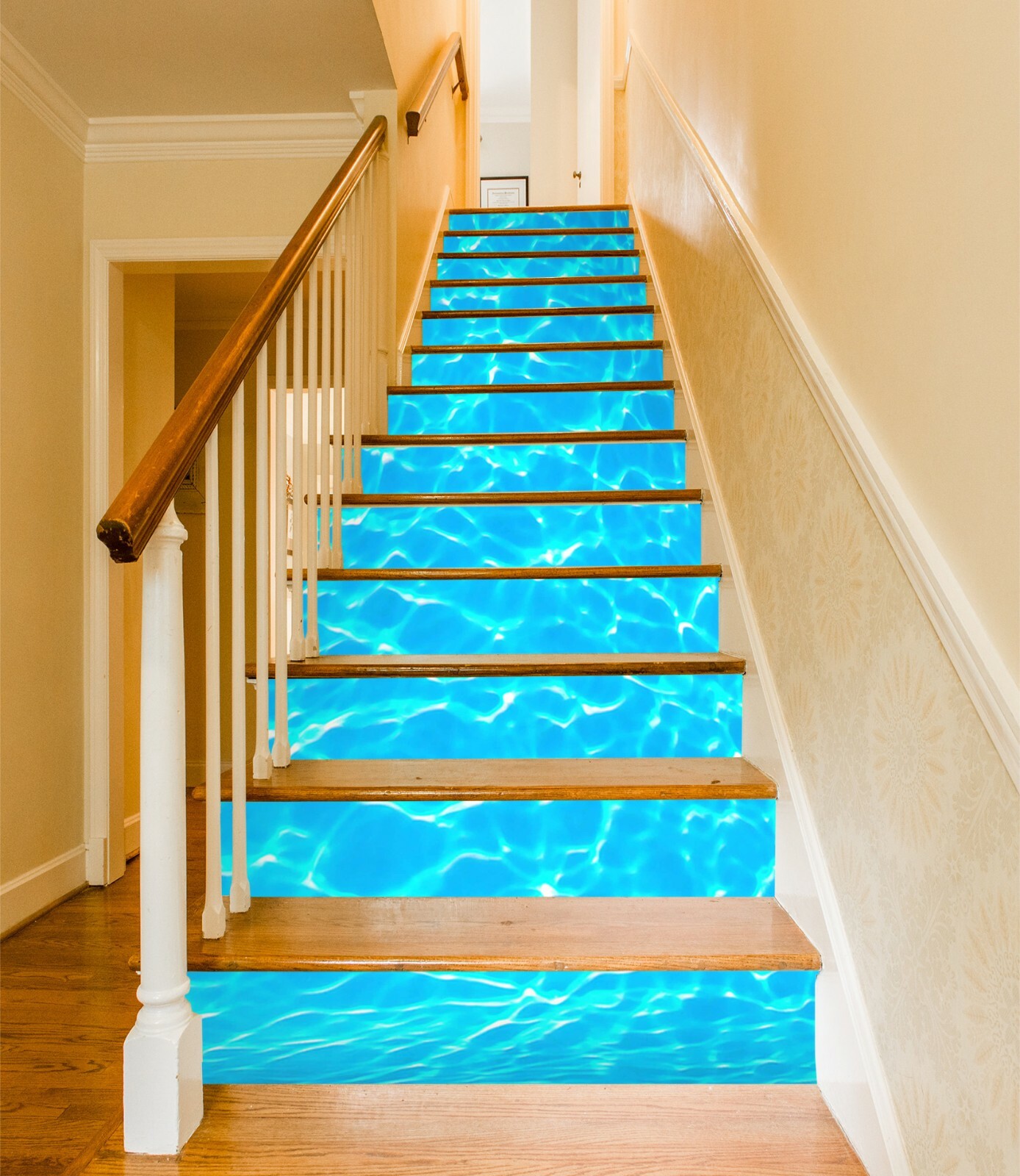 3D Blue Wave 536NA Stair Risers Decoration Photo Mural Decal Wallpaper Fay