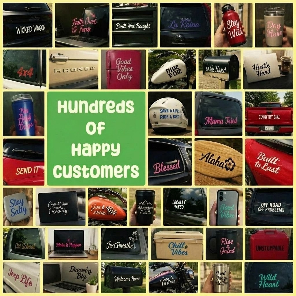 Custom Personalized Vinyl Lettering Name Decal Sticker Kitchen Wall Appliances