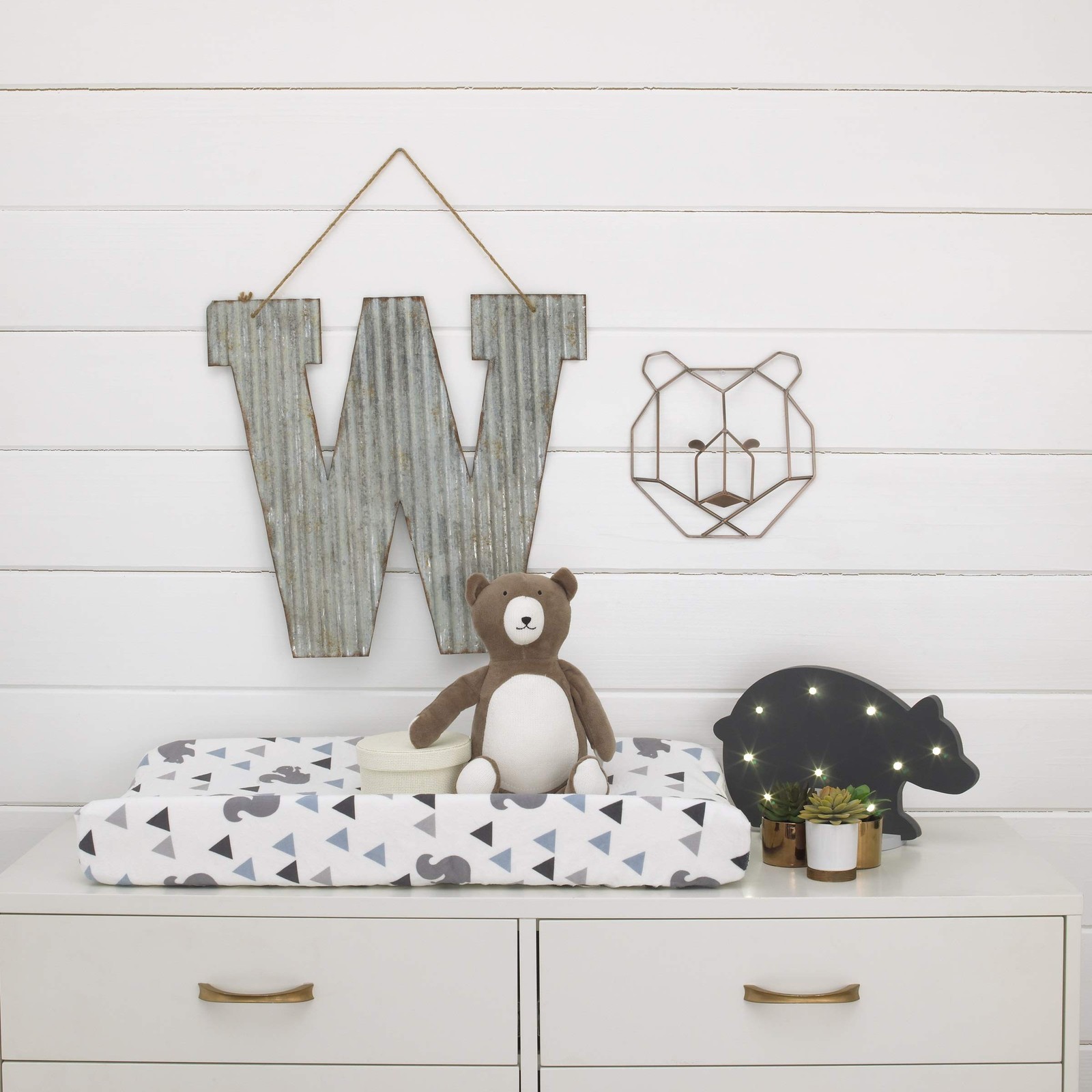 NoJo – Metallic Copper Wire Shaped Bear Head Wall Art, Nursery Wall Art, Kid …