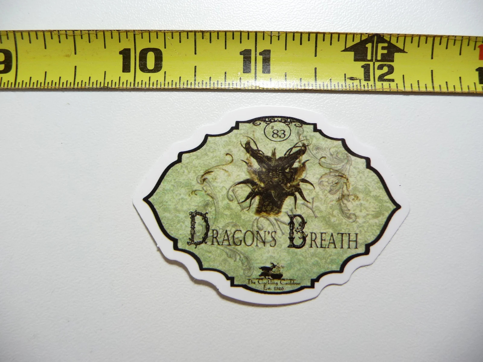 DRAGON'S BREATH SMALL STICKER DECAL WITCHCRAFT POTION SPELL WITCH GOTH FUNNY