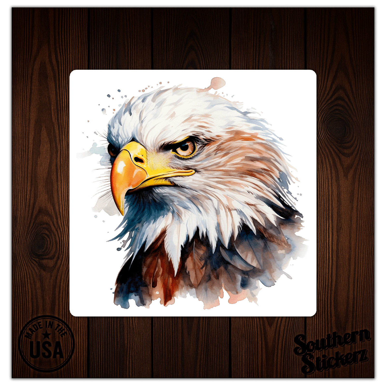 Bald Eagle Head – Vinyl Decal Sticker – Car Window Laptop – ebn9728