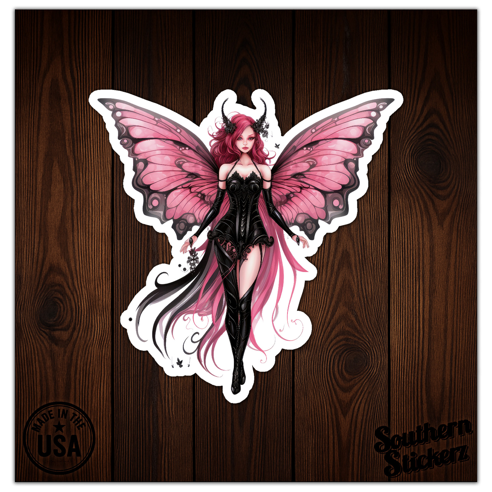 Pink Fairy Butterfly – Vinyl Decal Sticker – Car Window Laptop – ebn12088